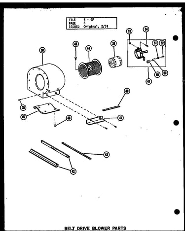 Belt drive blower parts (gc-65de/p96331-1f) (gc-80de/p96331-3f) (gc-105de/p96331-5f) (gc-120de/p96331-8f)