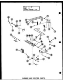 Burner and control parts (gc-65de/p96331-1f) (gc-80de/p96331-3f) (gc-105de/p96331-5f) (gc-120de/p96331-8f)