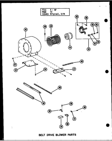 Belt drive blower parts (gc-65de-2/p96331-2f) (gc-80de-3/p96331-4f) (gc-105de-3/p96331-7f)