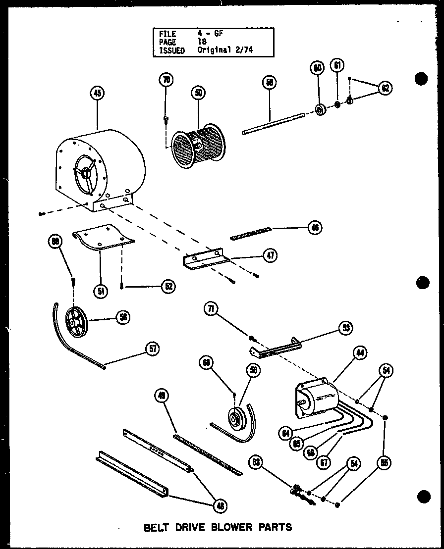 Belt drive blower parts (gc-140e/p96331-10f) (gc-105e-3/p96331-6f) (gc-120e-4/p96331-9f) (gc-140e-5/p96331-11f)