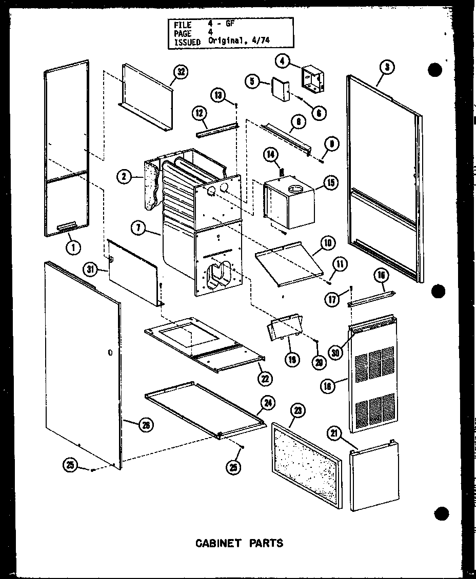 Cabinet parts (gh-65de/p96324-1f) (gh-80de/p96324-4f) (gh-105de/p96324-8f) (gh-120de/p96324-12f) (gh-140de/p96324-16f)