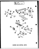Burner and control parts (gh-65de/p96324-1f) (gh-80de/p96324-4f) (gh-105de/p96324-8f) (gh-120de/p96324-12f) (gh-140de/p96324-16f)
