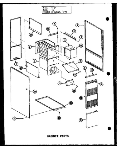 Cabinet parts (gh-80e/p96324-3f) (gh-105e/p96324-7f) (gh-120e/p96324-11f) (gh-140e/p96324-15f) (gh-160e/p96324-19f) (gh-200e/p96324-21f)