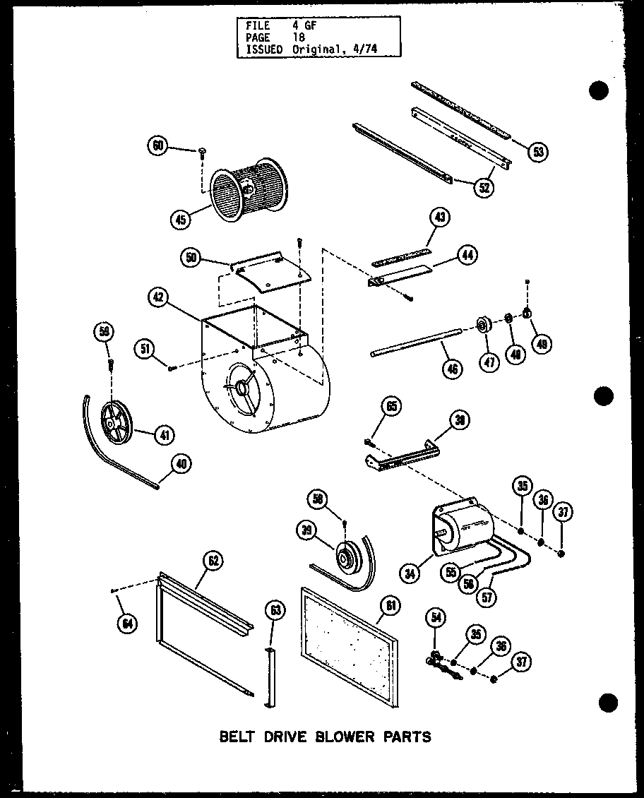 Belt drive blower parts (gh-80e/p96324-3f) (gh-105e/p96324-7f) (gh-120e/p96324-11f) (gh-140e/p96324-15f) (gh-160e/p96324-19f) (gh-200e/p96324-21f)