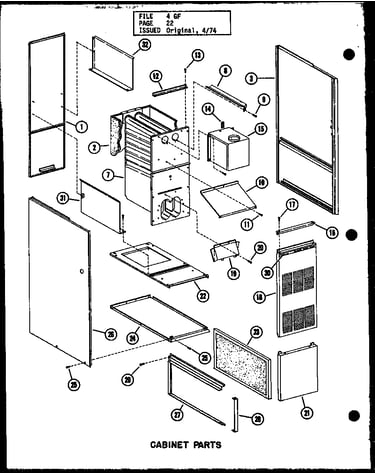 Cabinet parts (gh-80e-3/p96324-5f) (gh-105e-3/p96324-9f) (gh-120e-4/p96324-13f) (gh-140e-4/p96324-17f)