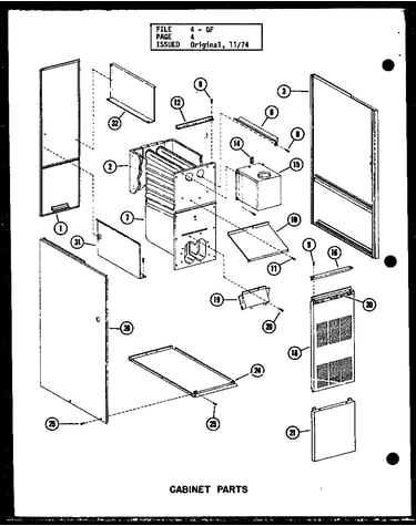 Cabinet parts (gh80de-2/p6324-26f) (gh105e-r3/p96324-27f) (gh120e-r3/p96324-28f) (gh140e-r4/p96324-29f) (gh160e-r4/p96324-30f) (gh200e-r4/p96324-31f)