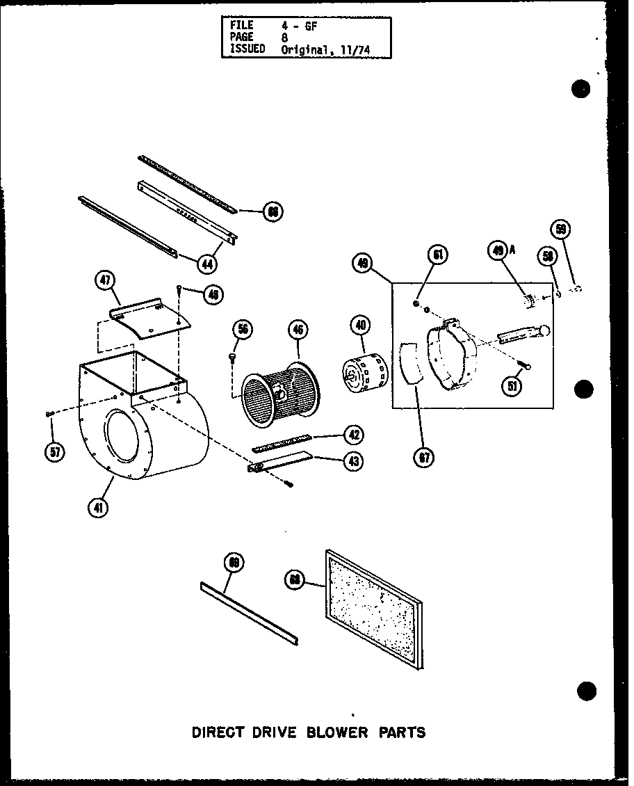 Direct drive blower parts (gh80de-2/p6324-26f)