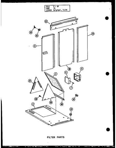 Filter parts (gc65df-2/p96331-12f) (gc80df/p96331-13f) (gc80df-3/p96331-14f) (gc105df/p96331-15f) (gc105df-3/p96331-16f) (gc120df/p96331-17f) (gc120df-3.5/p96331-18f) (gc140df-4/p96331-19f)