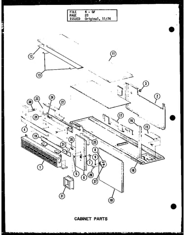 Cabinet parts (gs80de-r3/p96362-1f) (gs100de-r4/p96362-2f) (gs120de-r4/p96362-3f) (gs140de-r5/p96362-4f)