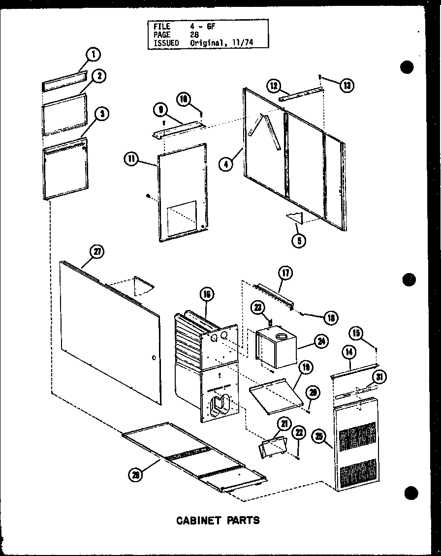 CABINET PARTS (GL-105E-R3/P96328-9F) (GL-120E-R3/P96328-10F) (GL-140E-R4/P96328-11F) (GL-160E-R4/P96328-12F) (GL-200E-R4/P96328-13F)