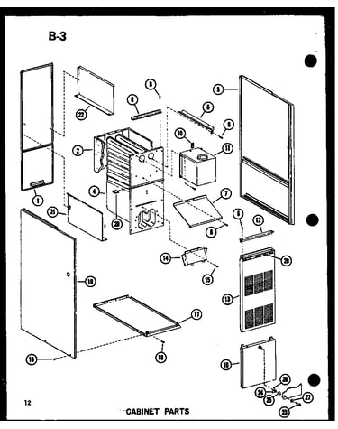 Cabinet parts (gh65dj/p96454-1f) (gh65dj/p96454-19f) (gh80dj-4/p96454-23f) (gh80dj/p96454-2f) (gh80dj-2/p96454-3f) (gh80dj-3/p96454-4f)