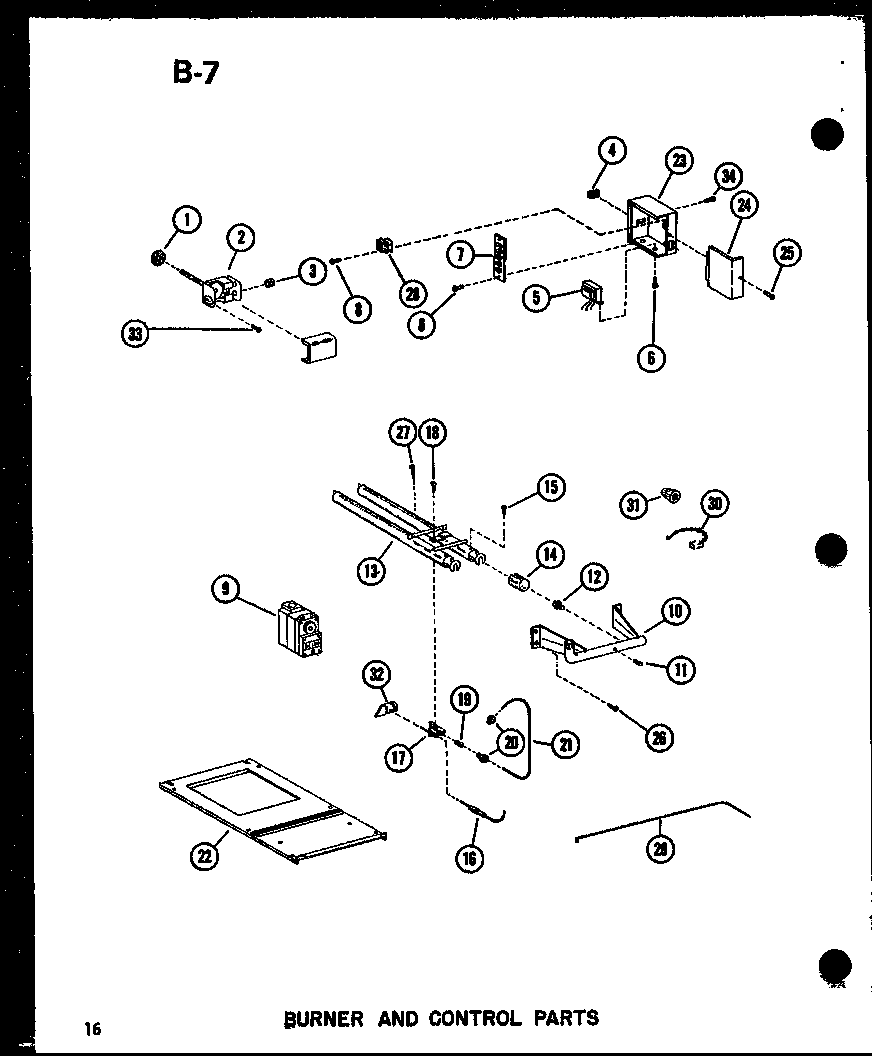 BURNER AND CONTROL PARTS (GH65DJ/P96454-1F) (GH65DJ/P96454-19F) (GH80DJ-4/P96454-23F) (GH80DJ/P96454-2F) (GH80DJ-2/P96454-3F) (GH80DJ-3/P96454-4F)