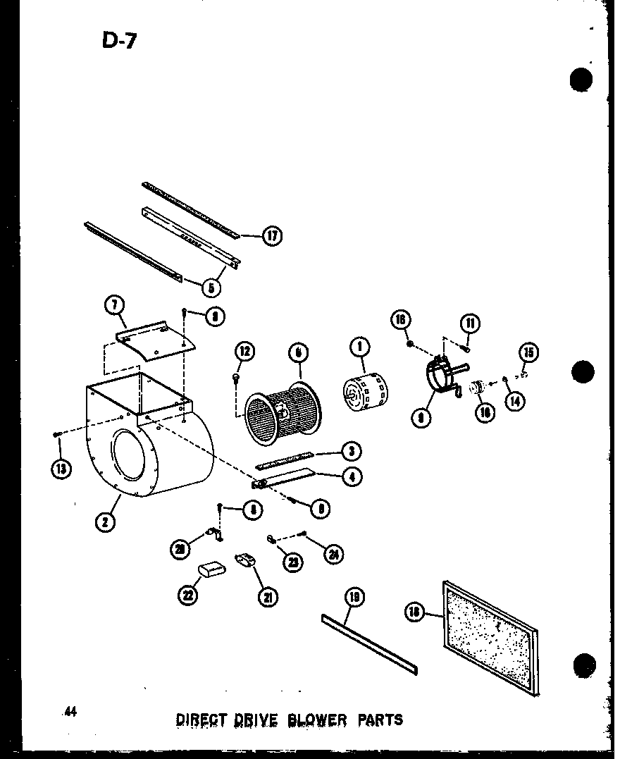 DIRECT DRIVE BLOWER PARTS