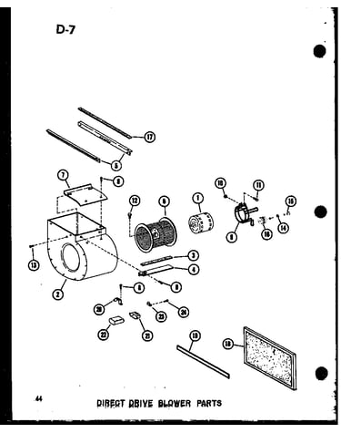 Direct drive blower parts