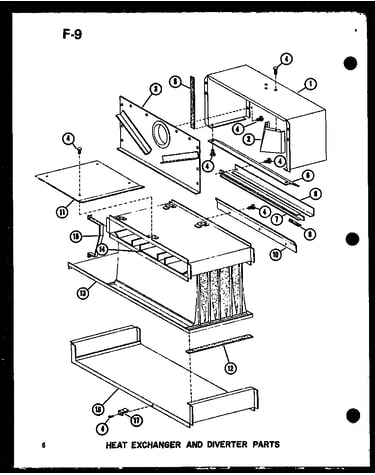 Heat exchanger and diverter parts