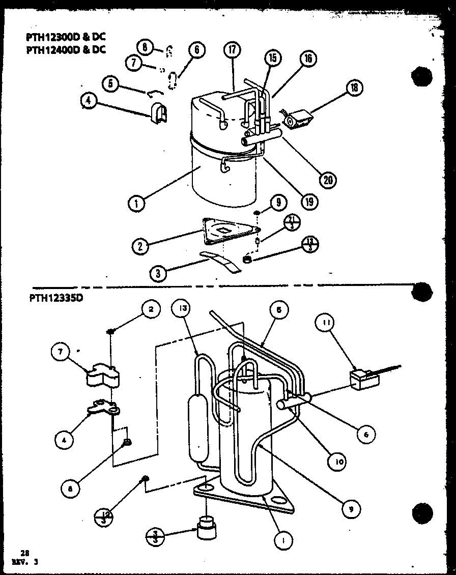 (PTH12300D/P6999604R) (PTH12400D/P6999613R) (PTH12300DC/P9911219R) (PTH12400DC/P9911222R) (PTH12335D/P6999643R)