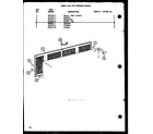 Amana PTH09400D/P6999610R parts list for standing grille diagram