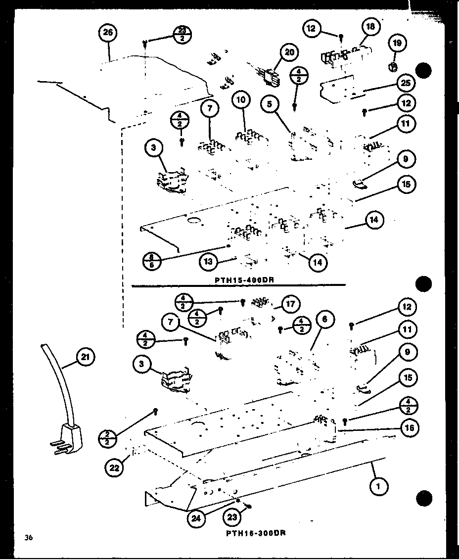 (pth15300dr/p9913620r) (pth15400dr/p9913623r)