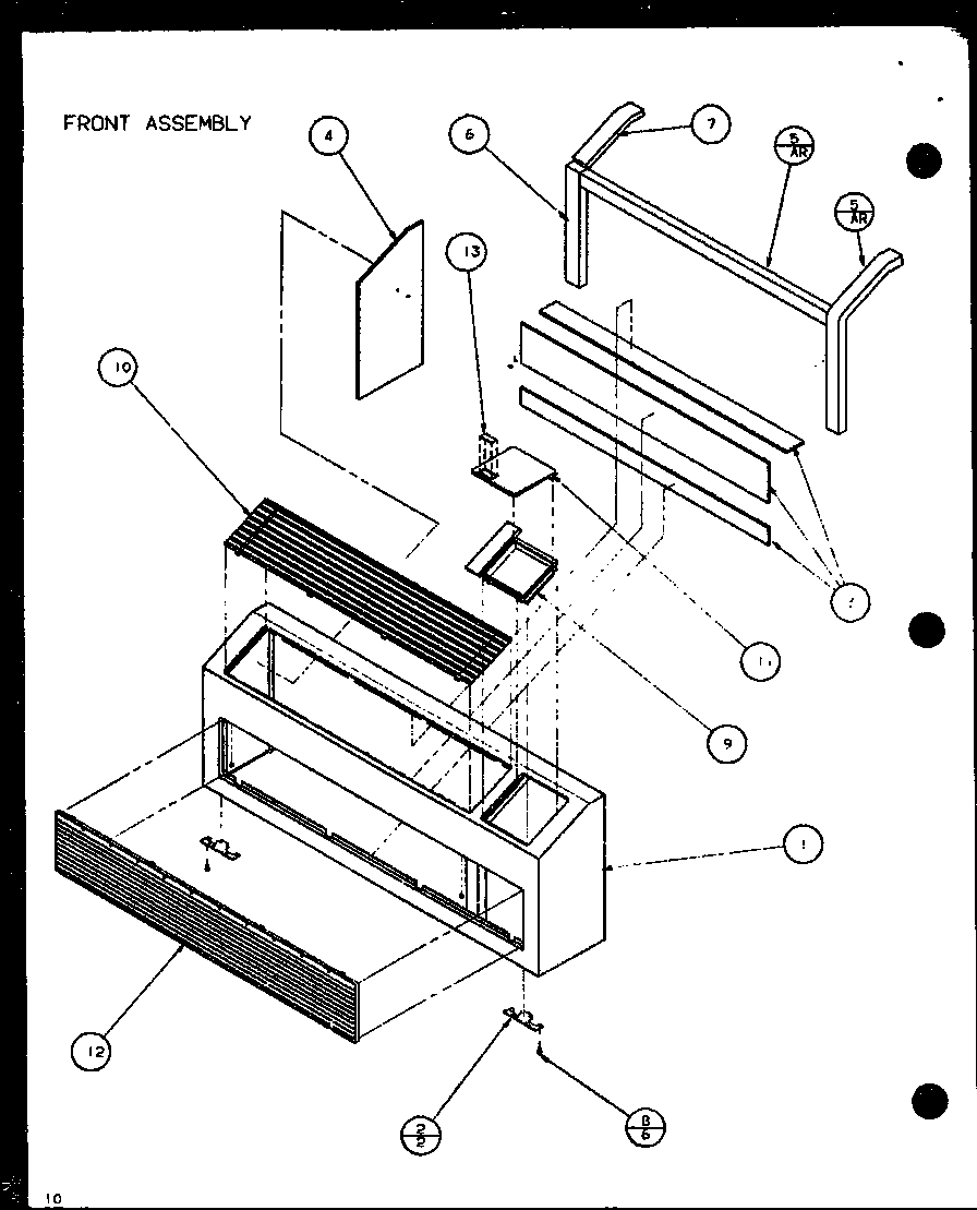 FRONT ASSEMBLY (PTH07300E/P9806801R) (PTH07400E/P9806901R) (PTH07300EC/P9811801R) (PTH07400EC/P9872301R)