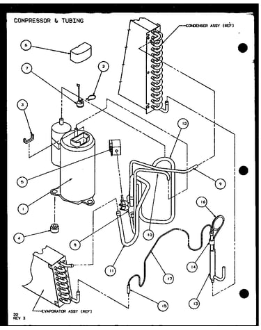Compressor & tubing (pth07300e/p9806801r) (pth07400e/p9806901r) (pth07300ec/p9811801r) (pth07400ec/p9872301r)
