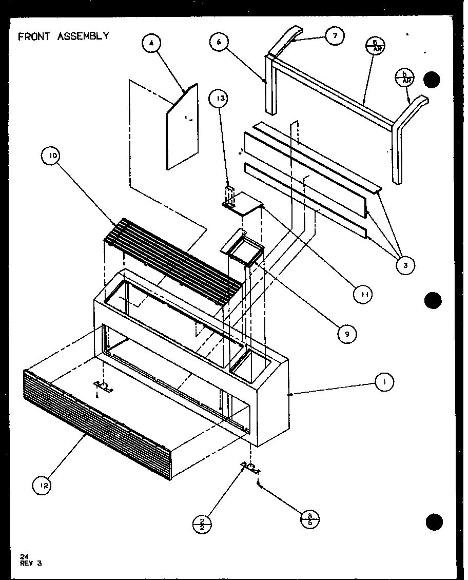 FRONT ASSEMBLY (PTH09300E/P9806808R) (PTH09400E/P9806908R) (PTH09300EC/P9811808R) (PTH09400EC/P9872308R)