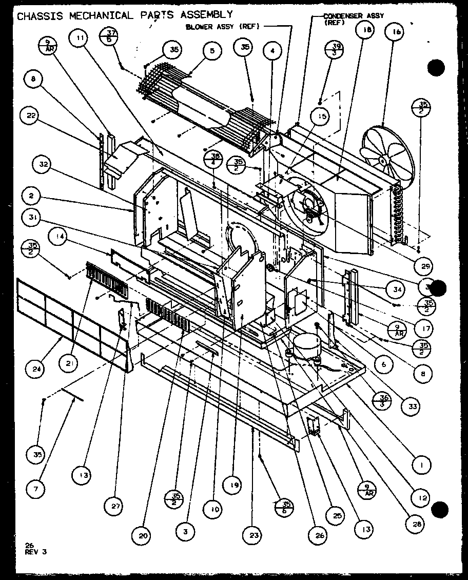 CHASSIS MECHANICAL PARTS ASSEMBLY (PTH09300E/P9806808R) (PTH09400E/P9806908R) (PTH09300EC/P9811808R) (PTH09400EC/P9872308R)