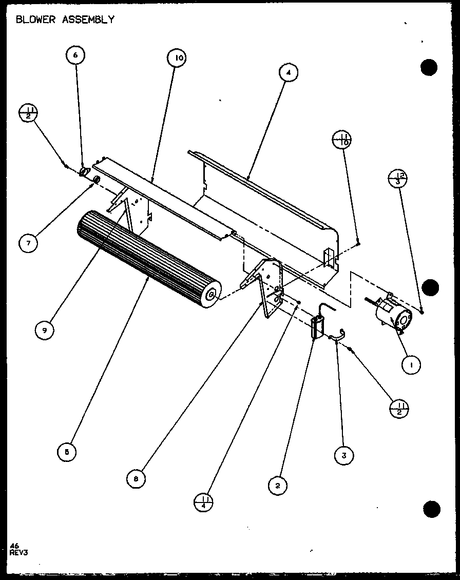 BLOWER ASSEMBLY (PTH09300F/P1102601R) (PTH09400F/P1102701R) (PTH09300FC/P1103001R) (PTH09400FC/P1103101R)