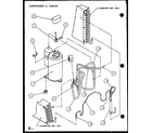 Amana PTH07400E/P9806901R compressor & tubing (pth09300f/p1102601r) (pth09400f/p1102701r) (pth09300fc/p1103001r) (pth09400fc/p1103101r) diagram
