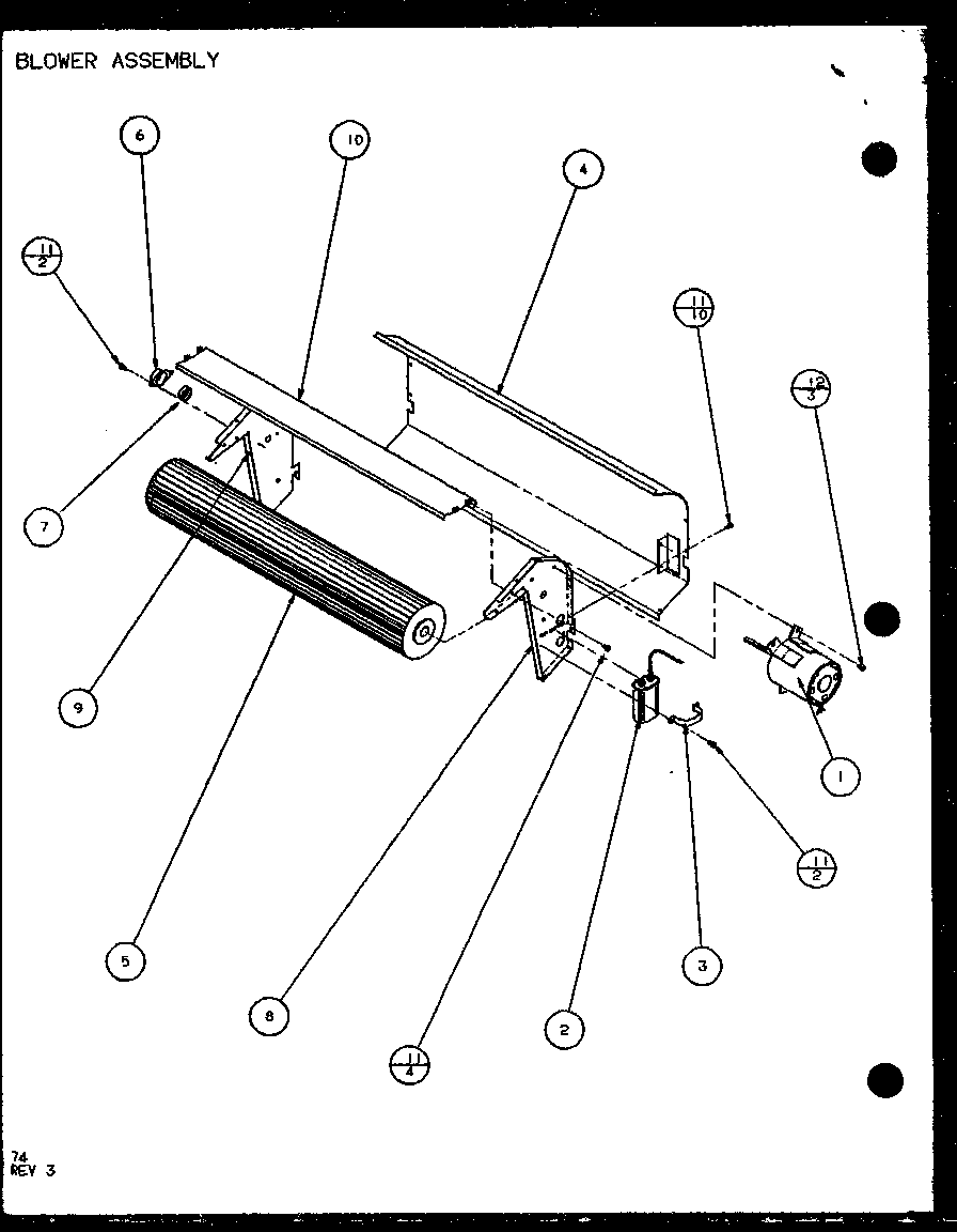 BLOWER ASSEMBLY (PTH12300E/P9806829R) (PTH12400E/P9806929R) (PTH12300EC/P9811829R) (PTH12400EC/P9872329R)