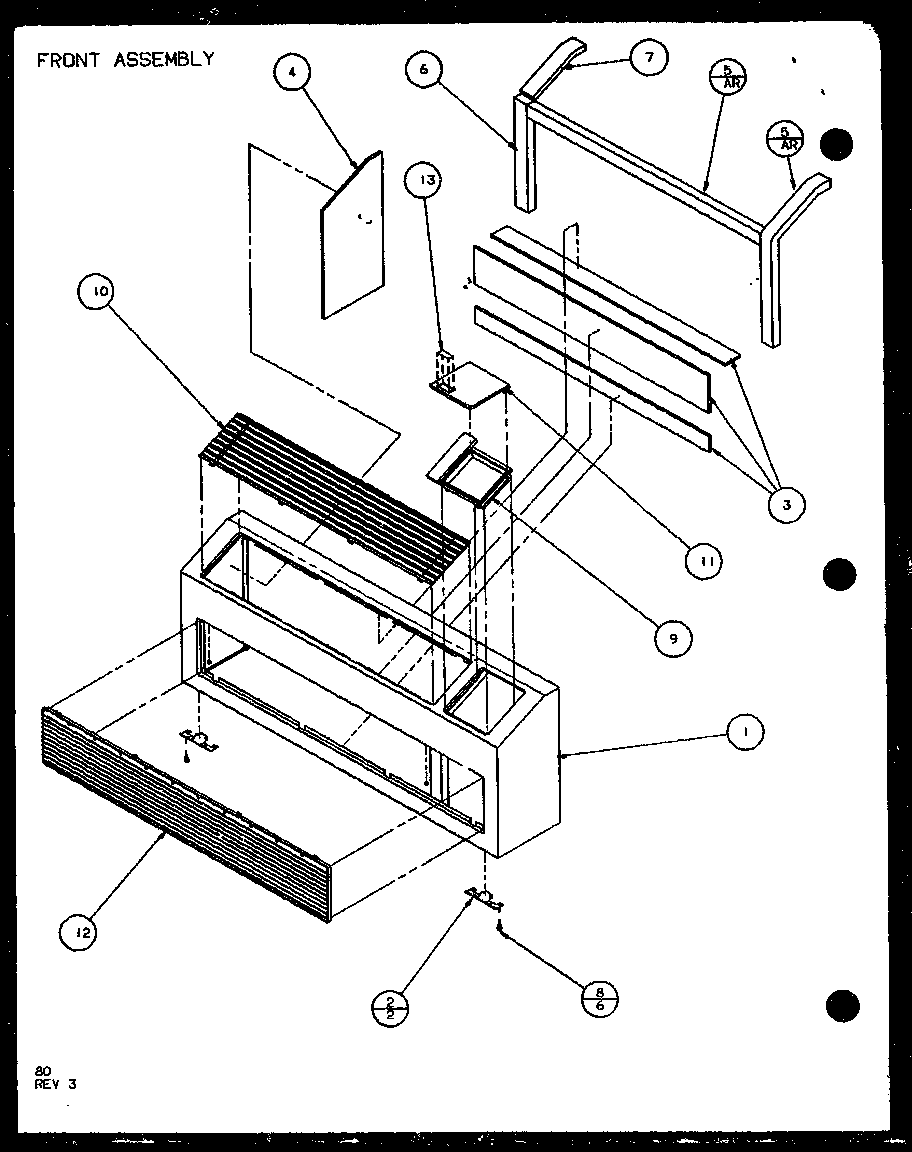 FRONT ASSEMBLY (PTH15300E/P9806822R) (PTH15400E/P9806922R) (PTH15300EC/P9811822R) (PTH15400EC/P9872322R)