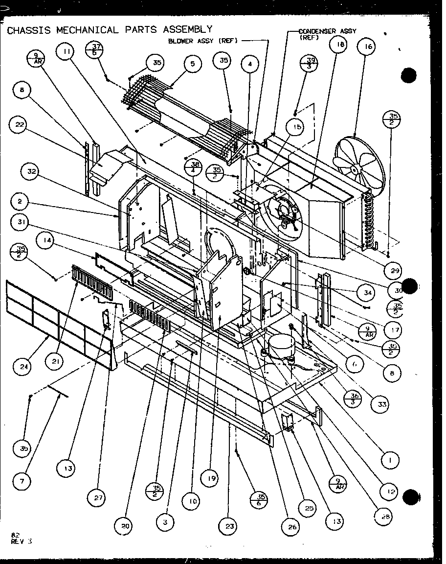 CHASSIS MECHANICAL PARTS ASSEMBLY (PTH15300E/P9806822R) (PTH15400E/P9806922R) (PTH15300EC/P9811822R) (PTH15400EC/P9872322R)