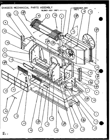Chassis mechanical parts assembly (pth15300e/p9806822r) (pth15400e/p9806922r) (pth15300ec/p9811822r) (pth15400ec/p9872322r)
