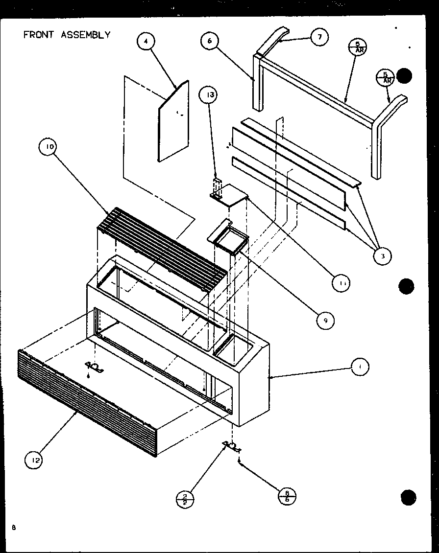 FRONT ASSEMBLY (PTC07300E/P9999701R) (PTC07400E/P9806701R) (PTC07300EC/P9811701R) (PTC07400EC/P9872401R)