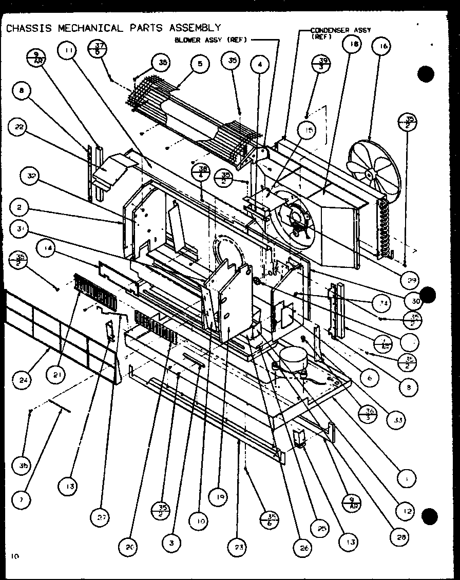 CHASSIS MECHANICAL PARTS ASSEMBLY (PTC07300E/P9999701R) (PTC07400E/P9806701R) (PTC07300EC/P9811701R) (PTC07400EC/P9872401R)