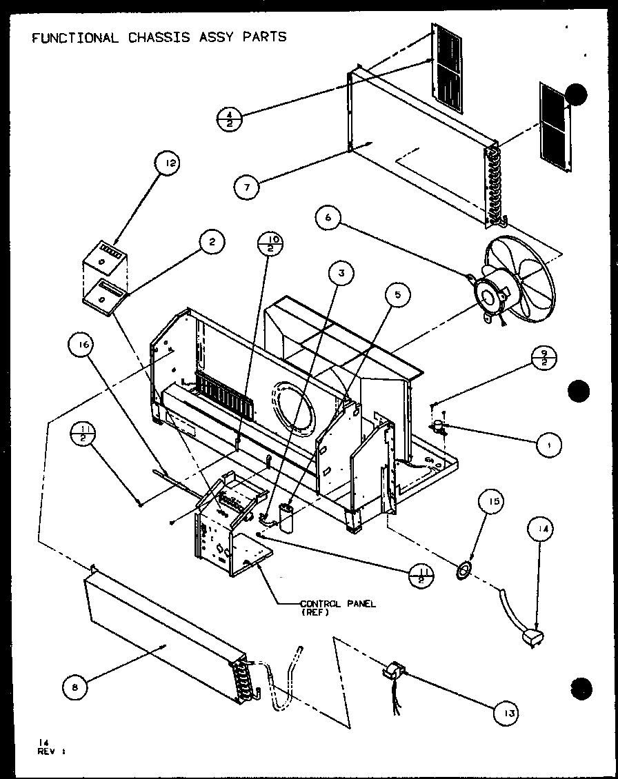 FUNCTIONAL CHASSIS ASSY PARTS (PTC07300E/P9999701R) (PTC07400E/P9806701R) (PTC07300EC/P9811701R) (PTC07400EC/P9872401R)