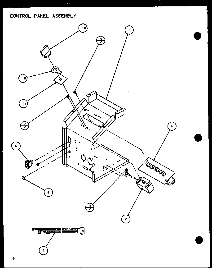 CONTROL PANEL ASSEMBLY (PTC07300E/P9999701R) (PTC07400E/P9806701R) (PTC07300EC/P9811701R) (PTC07400EC/P9872401R)