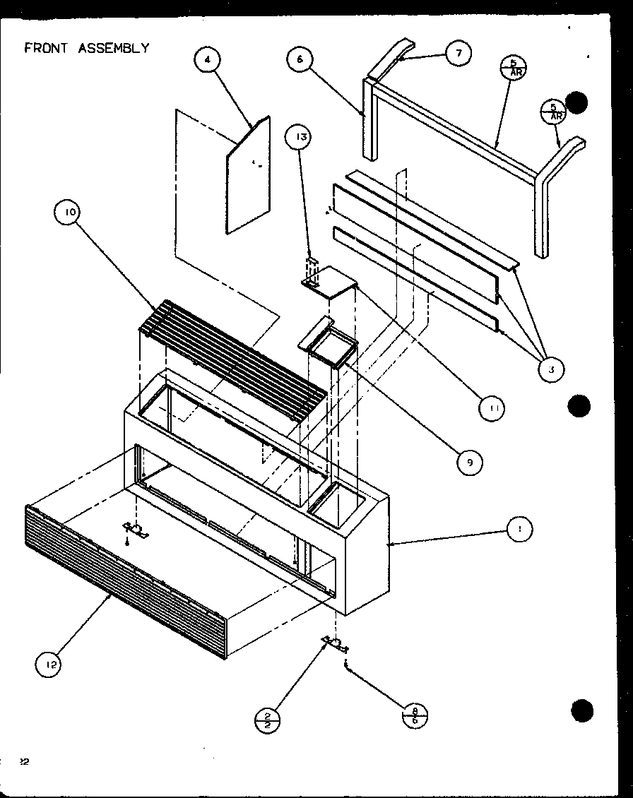 FRONT ASSEMBLY (PTC09300E/P9999708R) (PTC09400E/P9806708R) (PTC09300EC/P9811708R) (PTC09400EC/P9872408R)