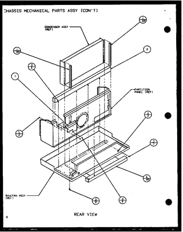 Chassis mechanical parts assy (ptc12300e/p9999715r) (ptc12400e/p9806715r) (ptc12300ec/p9811715r) (ptc12400ec/p9872415r)