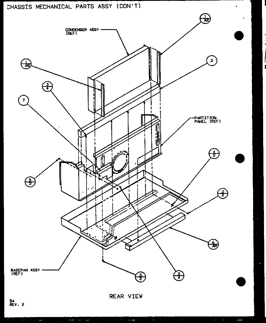 CHASSIS MECHANICAL PARTS ASSY (PTC12300E/P9999729R) (PTC12400E/P9806729R) (PTC12300EC/P9811729R) (PTC12400EC/P9872429R)