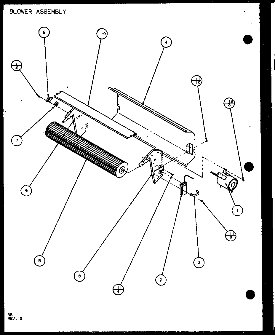 BLOWER ASSEMBLY (PTC12300E/P9999729R) (PTC12400E/P9806729R) (PTC12300EC/P9811729R) (PTC12400EC/P9872429R)