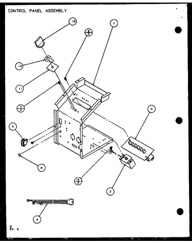 Control panel assembly (ptc12300e/p9999729r) (ptc12400e/p9806729r) (ptc12300ec/p9811729r) (ptc12400ec/p9872429r)