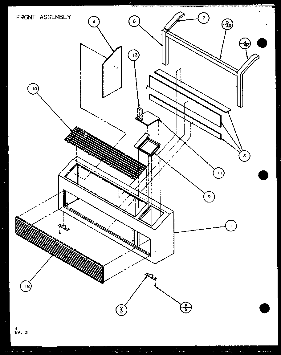 FRONT ASSEMBLY (PTC15300E/P9999722R) (PTC15400E/P9806722R) (PTC15300EC/P9811722R) (PTC15400EC/P9872422R)