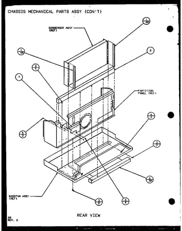 Chassis mechanical parts ass (ptc15300e/p9999722r) (ptc15400e/p9806722r) (ptc15300ec/p9811722r) (ptc15400ec/p9872422r)
