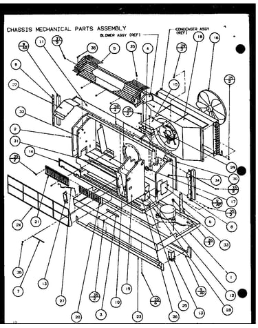 Chassis mechanical parts assembly (pth07400er/p9872101r) (pth07300er/p9812601r)