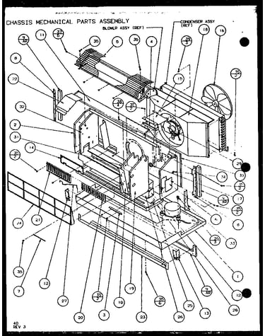 Chassis mechanical parts assembly (pth09300fr/p1103401r) (pth09400fr/p1103501r)