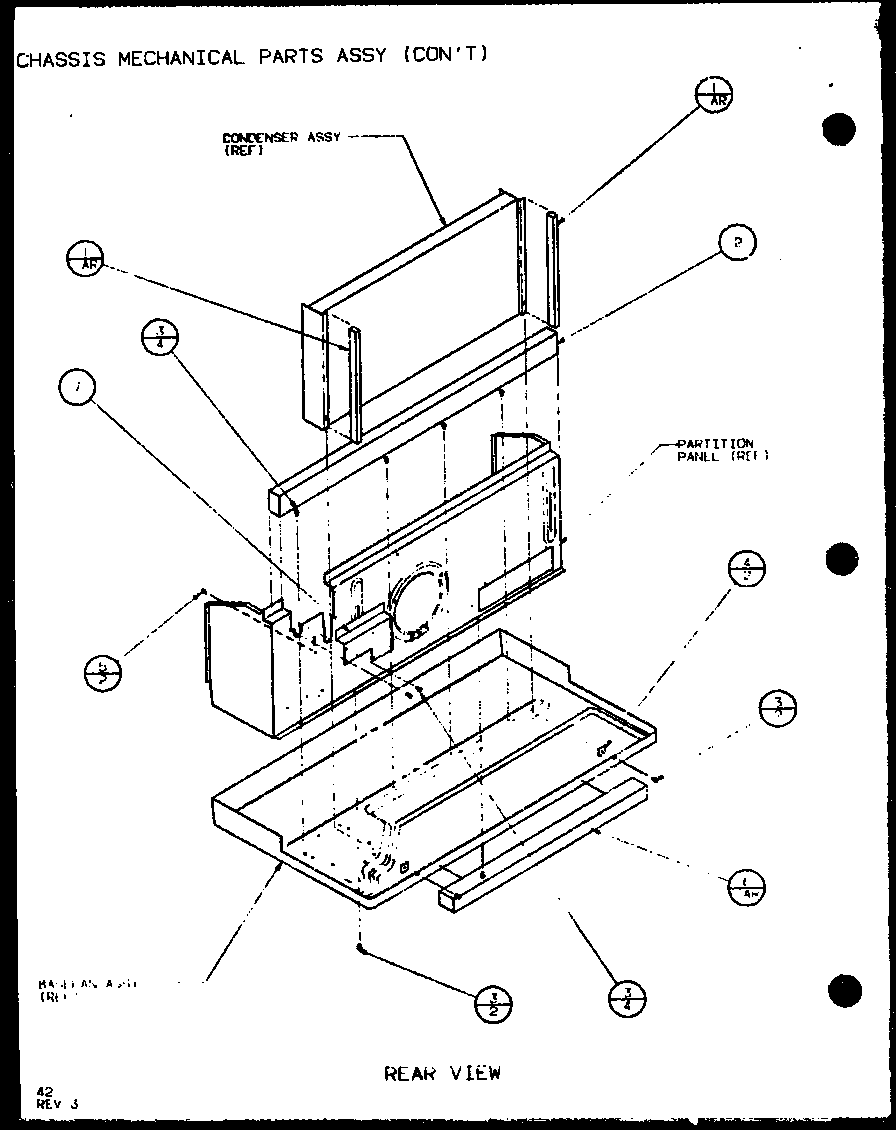 CHASSIS MECHANICAL PARTS ASSY (CON^T) (PTH09300FR/P1103401R) (PTH09400FR/P1103501R)