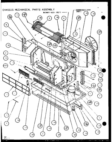 Chassis mechanical parts assembly (pth12300er/p9812615r) (pth12400er/p9872115r)