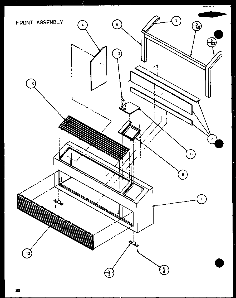 FRONT ASSEMBLY (PTC09300ER/P9812508R) (PTC09400ER/P9872208R)