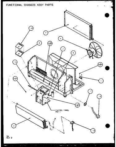 Functional chassis assy parts (ptc12300er/p9812529r) (ptc12400er/p9872229r)