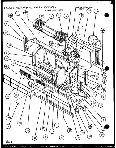 Chassis mechanical parts assembly (ptc15300er/p9812522r) (ptc15400er/p9872222r)